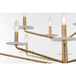 Judi 12 Light Chandelier in Distressed Gold