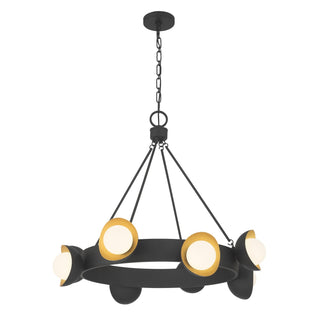 Pierson LED Chandelier in Black Cashmere and True Gold
