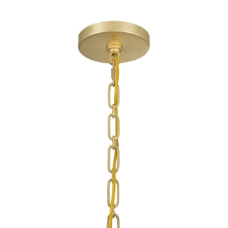 Pelham LED Chandelier in Black Cashmere and True Gold
