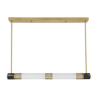Farrell LED Linear Chandelier in Warm Brass