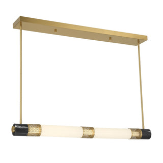 Farrell LED Linear Chandelier in Warm Brass