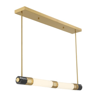 Farrell LED Linear Chandelier in Warm Brass