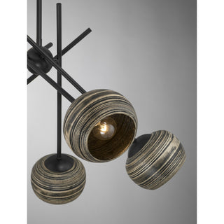 Jasper Five Light Chandelier in Matte Black