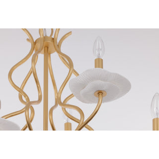 Lilly Nine Light Chandelier in Royal Gold