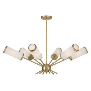 Denison Six Light Chandelier in Warm Brass