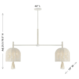 Lunara Six Light Chandelier in Cotton