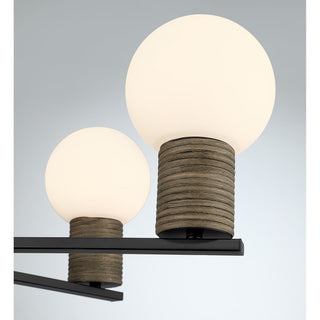 Jarrell Six Light Chandelier in Matte Black