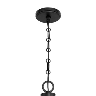 Minette Six Light Chandelier in Matte Black