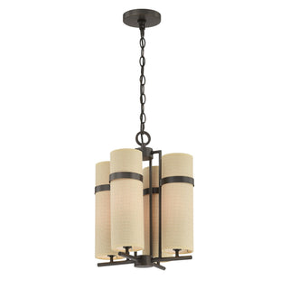 Weston Four Light Chandelier in Mediterranean Bronze