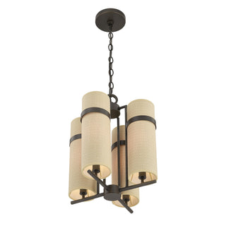 Weston Four Light Chandelier in Mediterranean Bronze