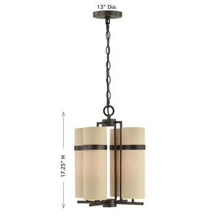 Weston Four Light Chandelier in Mediterranean Bronze