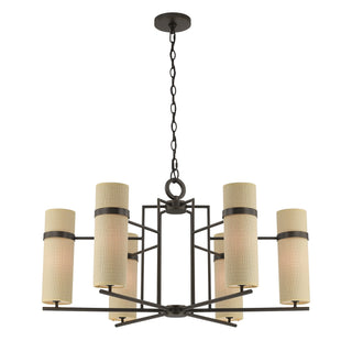 Weston Six Light Chandelier in Mediterranean Bronze