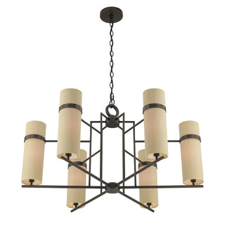 Weston Six Light Chandelier in Mediterranean Bronze
