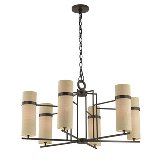 Weston Six Light Chandelier in Mediterranean Bronze
