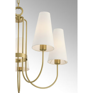 Wilkes Five Light Chandelier in Warm Brass