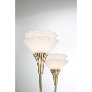 Florena Five Light Chandelier in Noble Brass