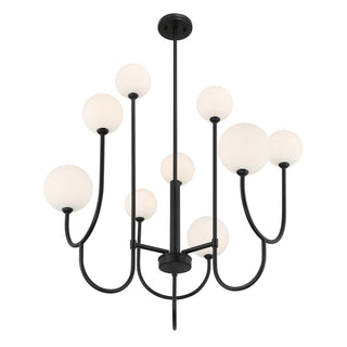 Chester Nine Light Chandelier in Matte Black