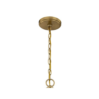Octave Five Light Chandelier in Warm Brass