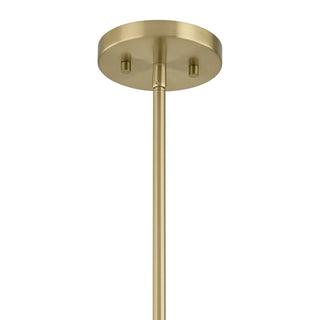 Rosa Six Light Chandelier in Noble Brass