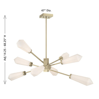 Leland LED Chandelier in Noble Brass
