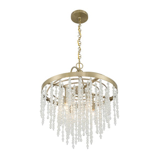 Jeanette Four Light Chandelier in Noble Brass