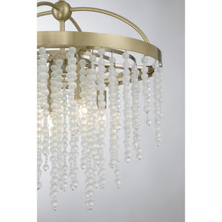 Jeanette Four Light Chandelier in Noble Brass