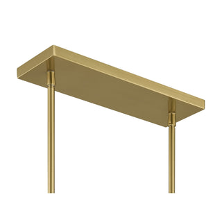 Turin Eight Light Linear Chandelier in Warm Brass