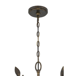 Laska Five Light Chandelier in Enchanted Bronze