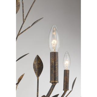 Laska Five Light Chandelier in Enchanted Bronze