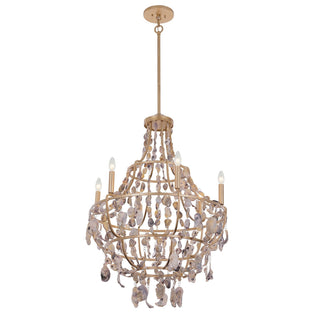 Leanne Six Light Chandelier in Chandon