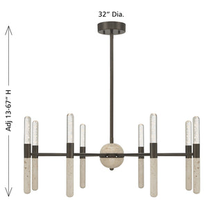 Linden LED Chandelier in Mediterranean Bronze