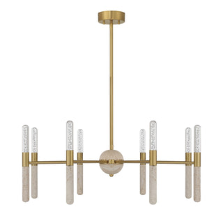 Linden LED Chandelier in Warm Brass