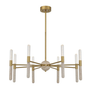 Linden LED Chandelier in Warm Brass