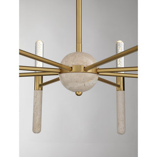 Linden LED Chandelier in Warm Brass