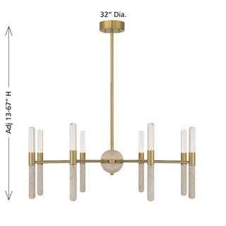 Linden LED Chandelier in Warm Brass