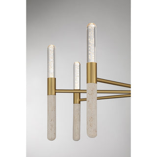Linden LED Chandelier in Warm Brass