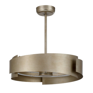 Amiena LED Fan D'Lier in Silver Patina