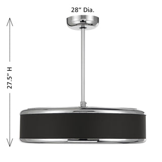 Archer LED Fan D'Lier in Polished Nickel