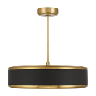 Archer LED Fan D'Lier in Warm Brass