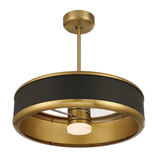 Archer LED Fan D'Lier in Warm Brass