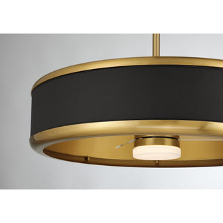 Archer LED Fan D'Lier in Warm Brass