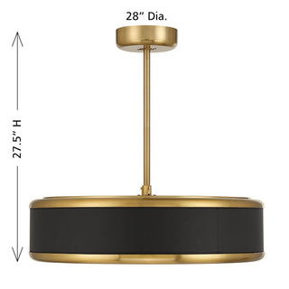 Archer LED Fan D'Lier in Warm Brass