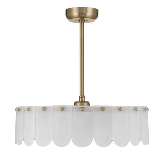 Ashton LED Fan D'Lier in Noble Brass
