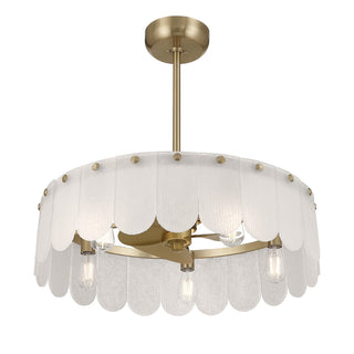 Ashton LED Fan D'Lier in Noble Brass