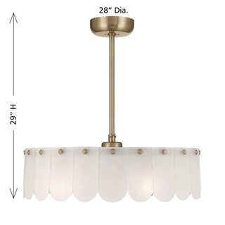 Ashton LED Fan D'Lier in Noble Brass
