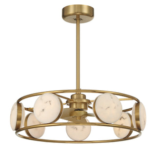 Castra LED Fan D'Lier in Warm Brass