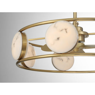 Castra LED Fan D'Lier in Warm Brass
