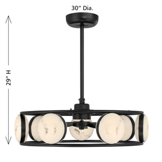 Castra LED Fan D'Lier in Matte Black