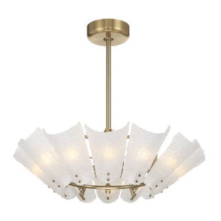 Celina 12 Light Fan D'Lier in Noble Brass