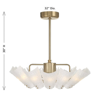 Celina 12 Light Fan D'Lier in Noble Brass